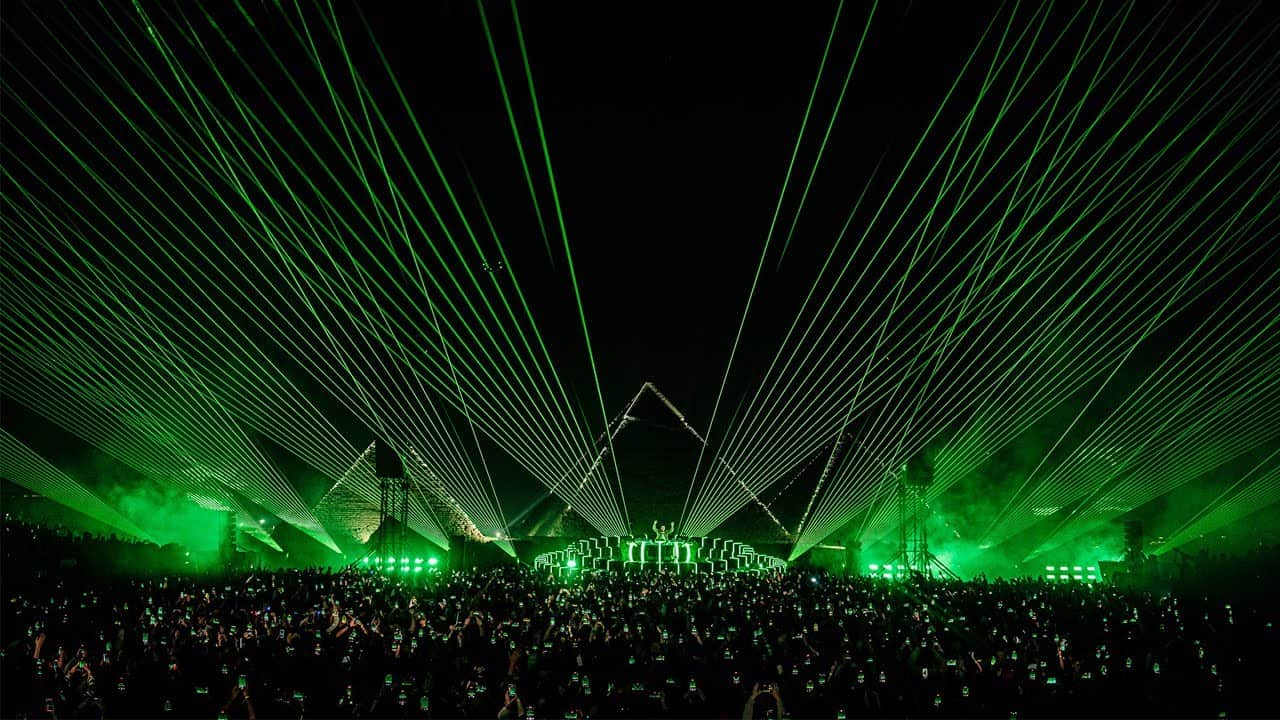 Live DJ Performance at PRISMATIC, Great Pyramids of Giza, Egypt, 2025